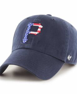 Pittsburgh Pirates Red White & Blue 47 Brand Navy Clean Up Adjustable Hat