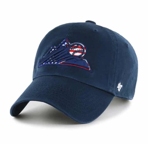 Colorado Rockies Red White & Blue 47 Brand Navy Clean Up Adjustable Hat