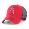 Los Angeles Angels 47 Brand Trawler Red Navy Clean Up Snapback Hat