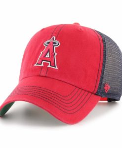 Los Angeles Angels 47 Brand Trawler Red Navy Clean Up Snapback Hat