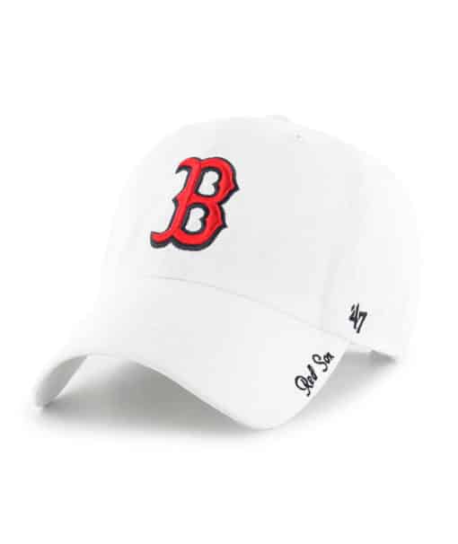 Boston Red Sox Women's 47 Brand White Miata Clean Up Adjustable Hat
