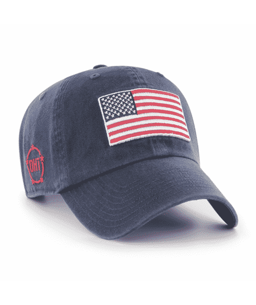 Operation Hat Trick Clean Up Navy 47 Brand Adjustable USA Flag Hat - Image 3