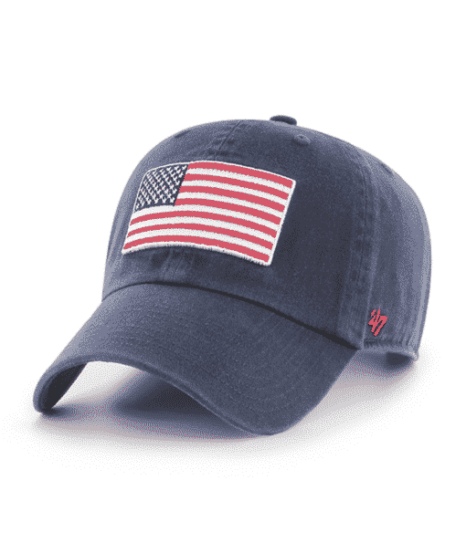 Operation Hat Trick Clean Up Navy 47 Brand Adjustable USA Flag Hat