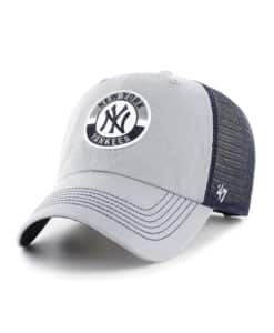 New York Yankees 47 Brand Gray Navy Porter Clean Up Mesh Snapback Hat