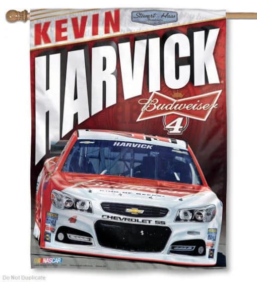 Kevin Maverick Nascar 27" x 37" Red Vertical Flag