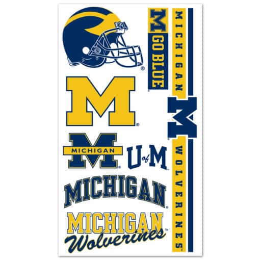 Michigan Wolverines Temporary Tattoos