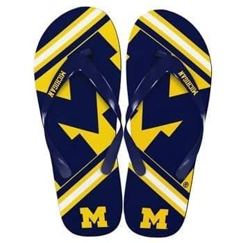 Michigan Wolverines Men's Flip Flops Size 11-12