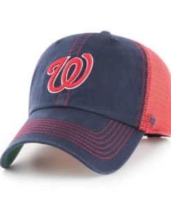 Washington Nationals 47 Brand Trawler Navy Red Clean Up Snapback Hat