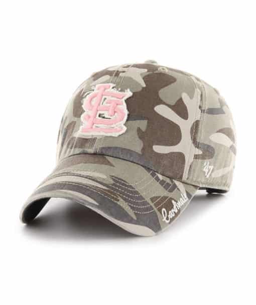 St. Louis Cardinals Women's 47 Brand Pink Camo Tarpoon Faded Adjustable Hat