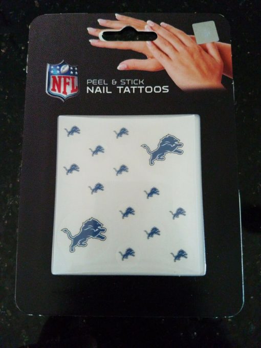 Detroit Lions Peel and Stick Fingernail Tattoos