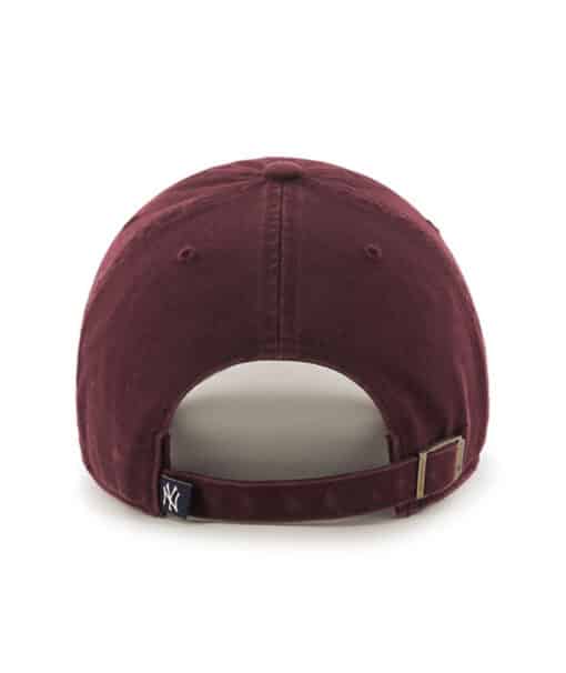 New York Yankees 47 Brand Maroon Clean Up Adjustable Hat - Image 2