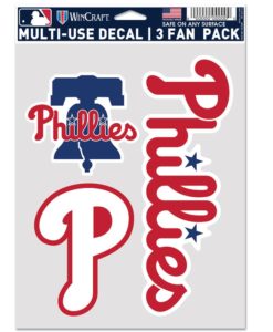 Philadelphia Phillies Decal Multi Use Fan 3 Pack
