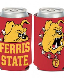 Ferris State Bulldogs 12 oz Crimson Gold Can Koozie Holder