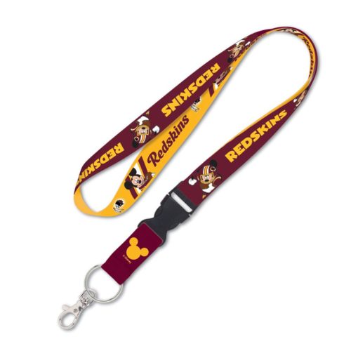 Washington Redskin Mickey Mouse Lanyard with Detachable Buckle