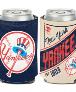New York Yankees 12 oz Red Blue Cooperstown Can Koozie Holder