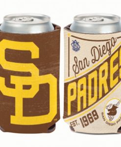 San Diego Padres 12 oz Brown Cooperstown Can Koozie Holder