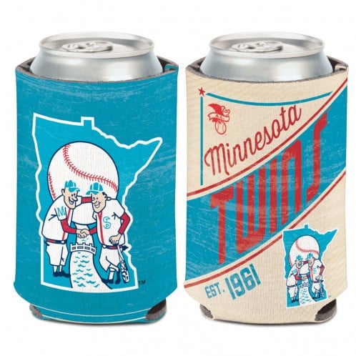 Minnesota Twins 12 oz Cooperstown Blue Red Can Koozie Holder