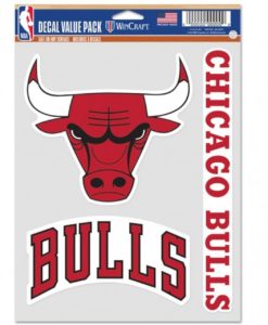 Chicago Bulls Decal Multi Use Fan 3 Pack