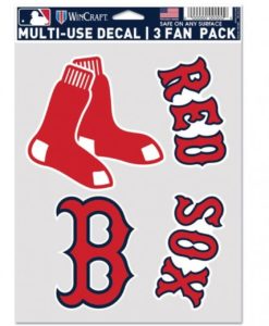 Boston Red Sox Decal Multi Use Fan 3 Pack