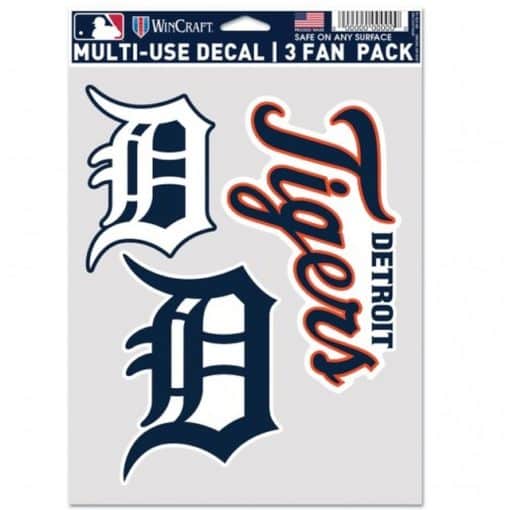 Detroit Tigers Decal Multi Use Fan 3 Pack