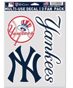 New York Yankees Decal Multi Use Fan 3 Pack