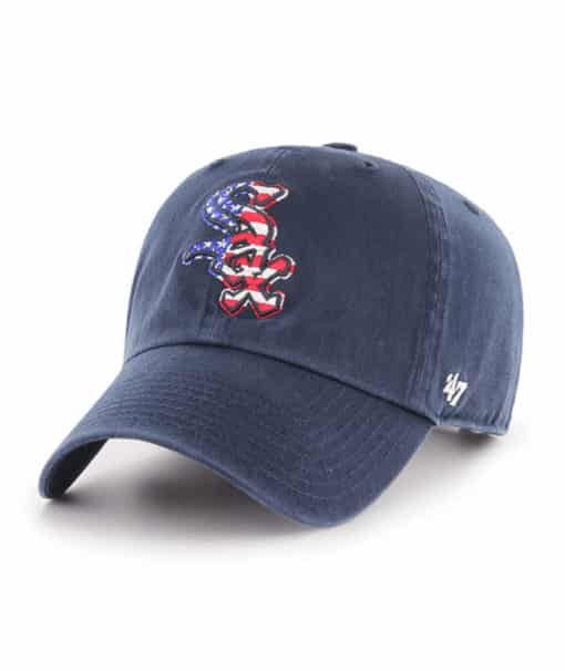 Chicago White Sox Red White & Blue 47 Brand Navy Clean Up Adjustable Hat