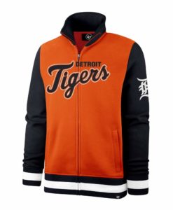 Detroit Tigers Men's 47 Brand Orange Iconic Track Full Zip Jacket