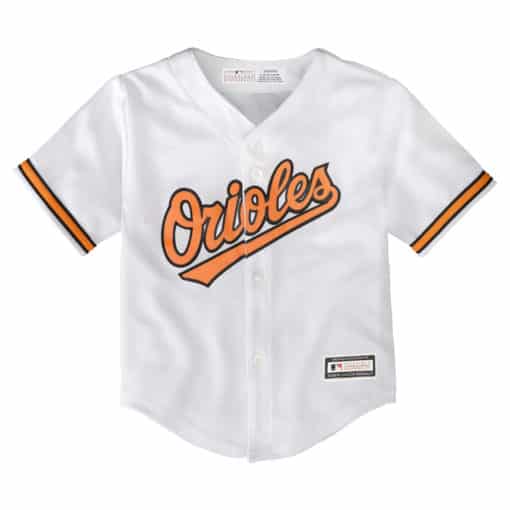Baltimore Orioles Baby White Home Jersey - Image 3