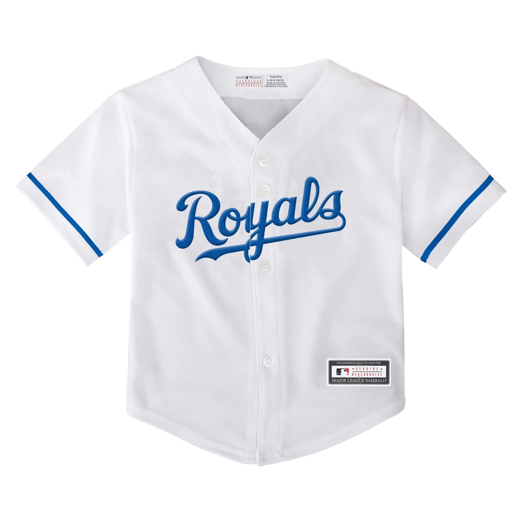Kansas City Royals Baby White Home Jersey - Detroit Game Gear