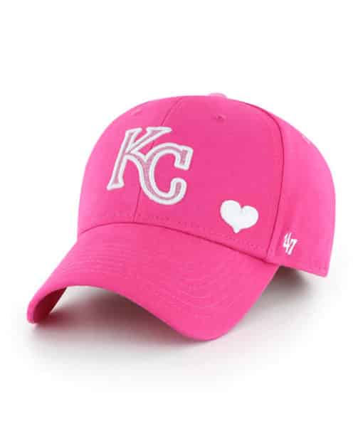 Kansas City Royals KIDS Girls 47 Brand Pink Sugar Sweet MVP Adjustable Hat