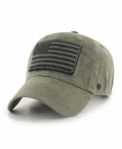 Operation Hat Trick 47 Brand Sandalwood Camo USA Adjustable Flag Hat