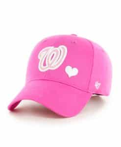 Washington Nationals KIDS Girls 47 Brand Pink Sugar Sweet MVP Adjustable Hat