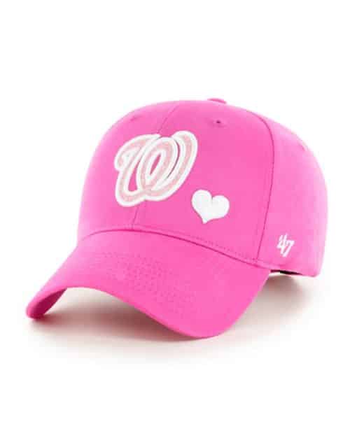 Washington Nationals KIDS Girls 47 Brand Pink Sugar Sweet MVP Adjustable Hat