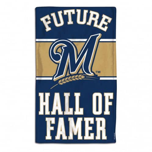 Milwaukee Brewers Future Hall of Famer Navy Baby Burp Cloth
