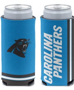 Carolina Panthers 12 oz Blue Slim Can Koozie Holder