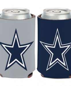 Dallas Cowboys 12 oz Navy Gray Can Koozie Holder