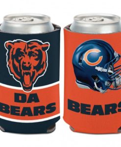 Chicago Bears 12 oz Slogan Orange Navy Can Koozie Holder