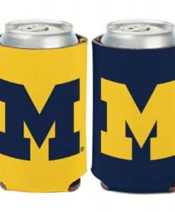 Michigan Wolverines 12 oz Logo Maize Blue Can Koozie Holder