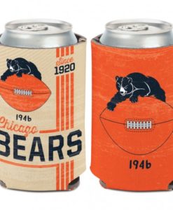 Chicago Bears 12 oz Vintage Classic Orange Can Koozie Holder