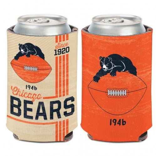 Chicago Bears 12 oz Vintage Classic Orange Can Koozie Holder