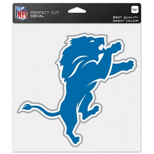 Detroit Lions 8"x8" Color Gray Blue Perfect Cut Decal