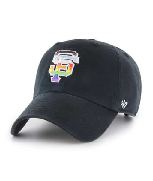 San Francisco Giants Pride 47 Brand Black Clean Up Adjustable Hat