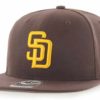 San Diego Padres 47 Brand Brown Sure Shot Snapback Hat