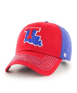 Louisiana Tech Bulldogs 47 Brand Slot Back Blue Red Clean Up Adjustable Hat