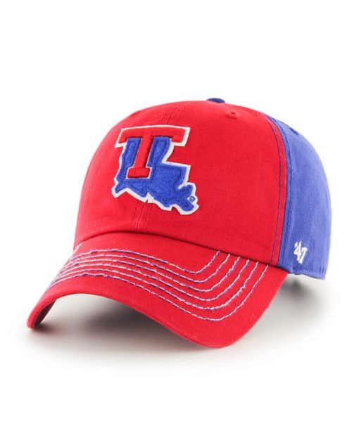 Louisiana Tech Bulldogs 47 Brand Slot Back Blue Red Clean Up Adjustable Hat