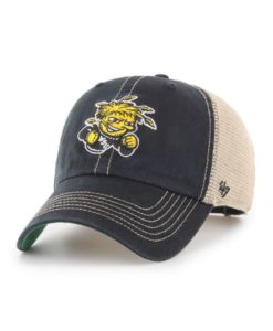 Wichita State Shockers 47 Brand Trawler Black Clean Up Mesh Snapback Hat
