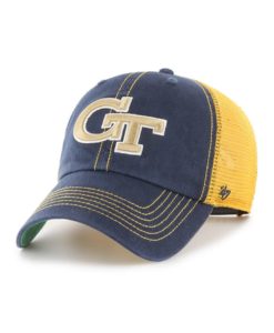 Georgia Tech Yellow Jackets 47 Brand Trawler Navy Clean Up Mesh Snapback Hat