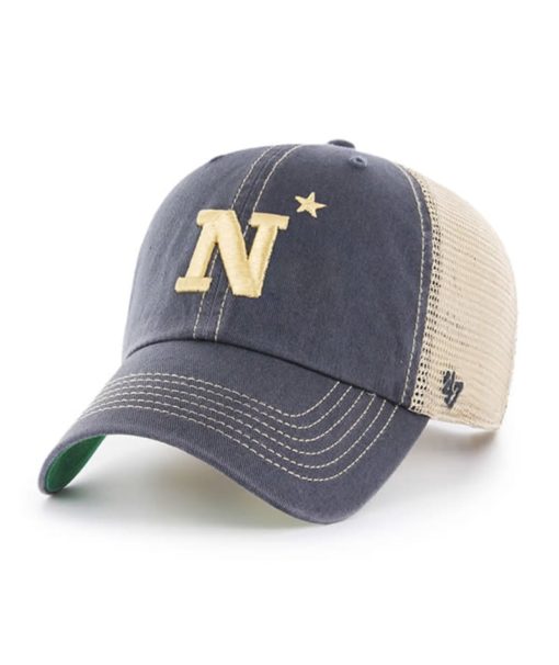 Navy Midshipmen 47 Brand Trawler Vintage Navy Clean Up Mesh Snapback Hat