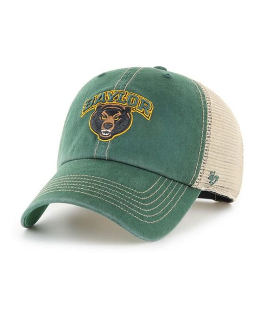 Baylor Bears 47 Brand Trawler Dark Green Clean Up Mesh Snapback Hat
