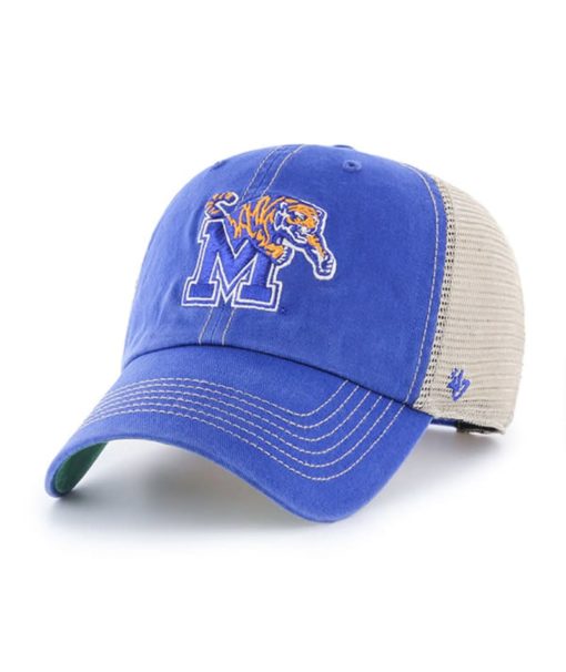 Memphis Tigers 47 Brand Trawler Blue Clean Up Mesh Snapback Hat